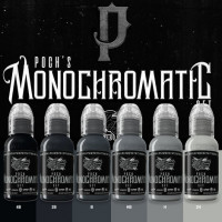 Краска World Famous Tattoo Ink Poch's Monochromatic Set (6 пигментов)